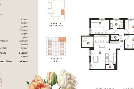 Wohnung Heilbronn Kernstadt - 4 Zimmer, 94 m&sup2;, 1.795&euro; | Angebot:26762446
