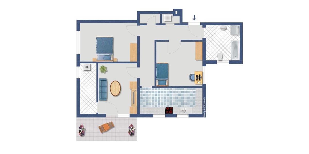 Etagenwohnung Haiger - 3.5 Zimmer, 87 m&sup2;, 820&euro; | Angebot:26630960