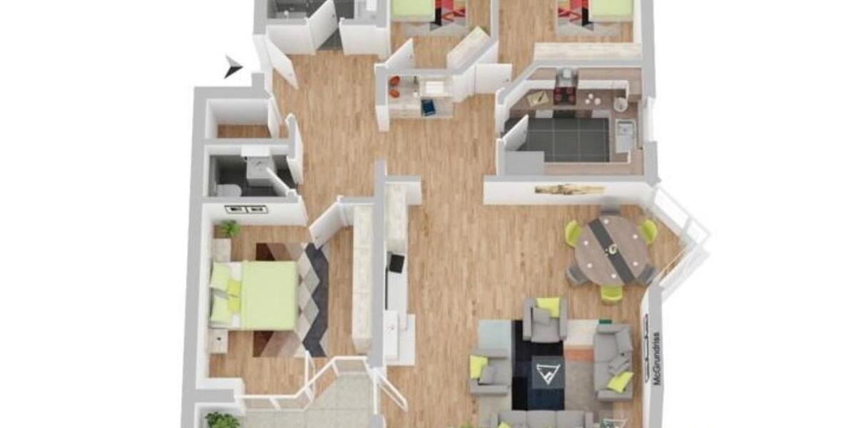 Dachgeschoßwohnung Geisingen - 4.5 Zimmer, 101 m&sup2;, 1.160&euro; | Angebot:24748991