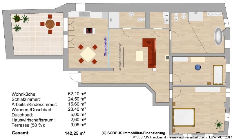 Etagenwohnung Meißen - 3 Zimmer, 142 m&sup2;, 1.200&euro; | Angebot:26006950