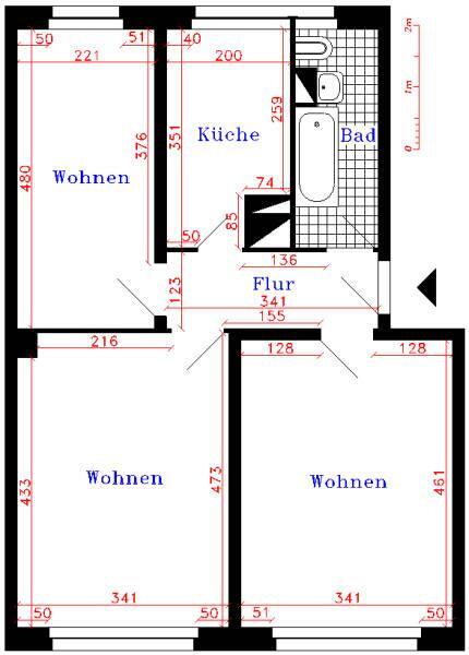 schnell sein! neu renovierte 2,5-Raumwohnung zu vermieten zimmer