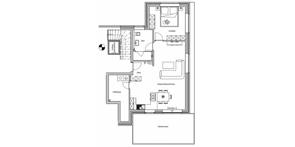 Dachgeschoßwohnung Schortens - 2 Zimmer, 74 m&sup2;, 890&euro; | Angebot:26588412
