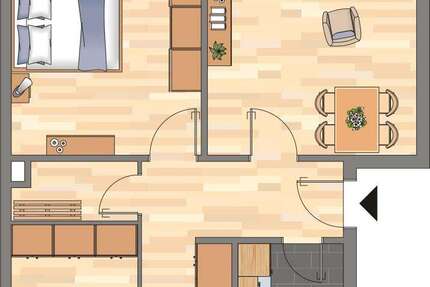 Wohnung Kiel Mettenhof - 3 Zimmer, 66 m&sup2;, 639&euro; | Angebot:26215690