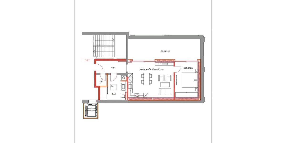 Wunderschöne Penthouse Wohnung zu vermieten 2 zimmer