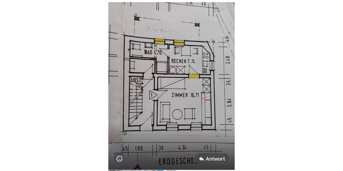 Erdgeschoßwohnung Güglingen - 1 Zimmer, 33 m&sup2;, 360&euro; | Angebot:24561259