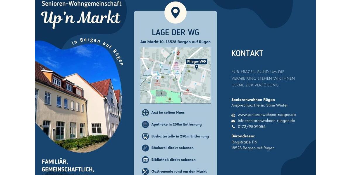 Erdgeschoßwohnung Bergen auf Rügen - 1 Zimmer, 29 m&sup2;, 432&euro; | Angebot:24425785