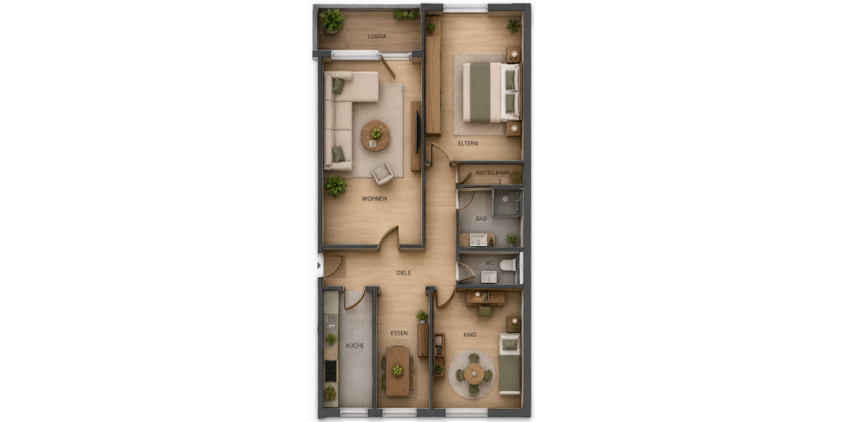 Etagenwohnung Rodgau Dudenhofen - 3 Zimmer, 99 m&sup2;, 1.100&euro; | Angebot:27257926