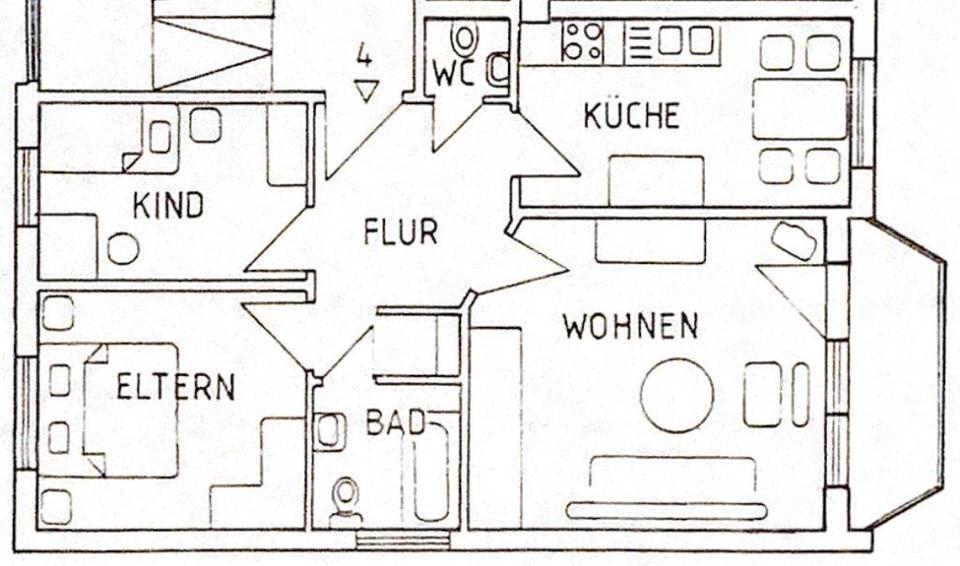 Etagenwohnung Edenkoben - 3 Zimmer, 69 m&sup2;, 1.000&euro; | Angebot:26181984