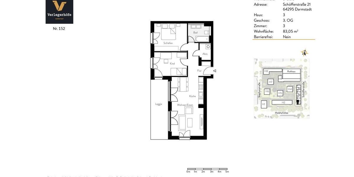 Etagenwohnung Darmstadt Darmstadt-West - 3 Zimmer, 83 m&sup2;, 1.540&euro; | Angebot:24781060