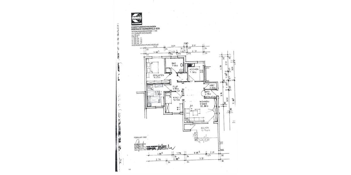Etagenwohnung Biberach an der Riß - 4 Zimmer, 95 m&sup2;, 1.100&euro; | Angebot:26697073