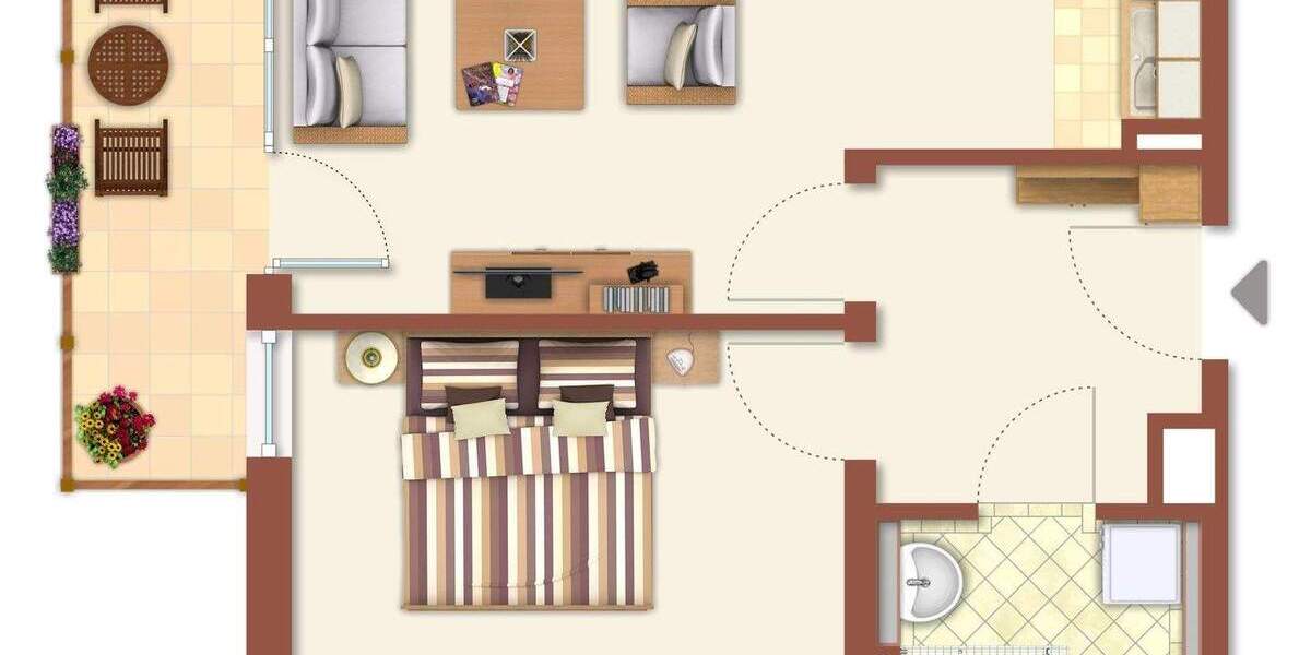 Etagenwohnung Feuchtwangen - 2 Zimmer, 71 m&sup2;, 700&euro; | Angebot:24667490