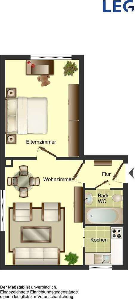 Wohnung zum Mieten in Bocholt 399 € 40 m²