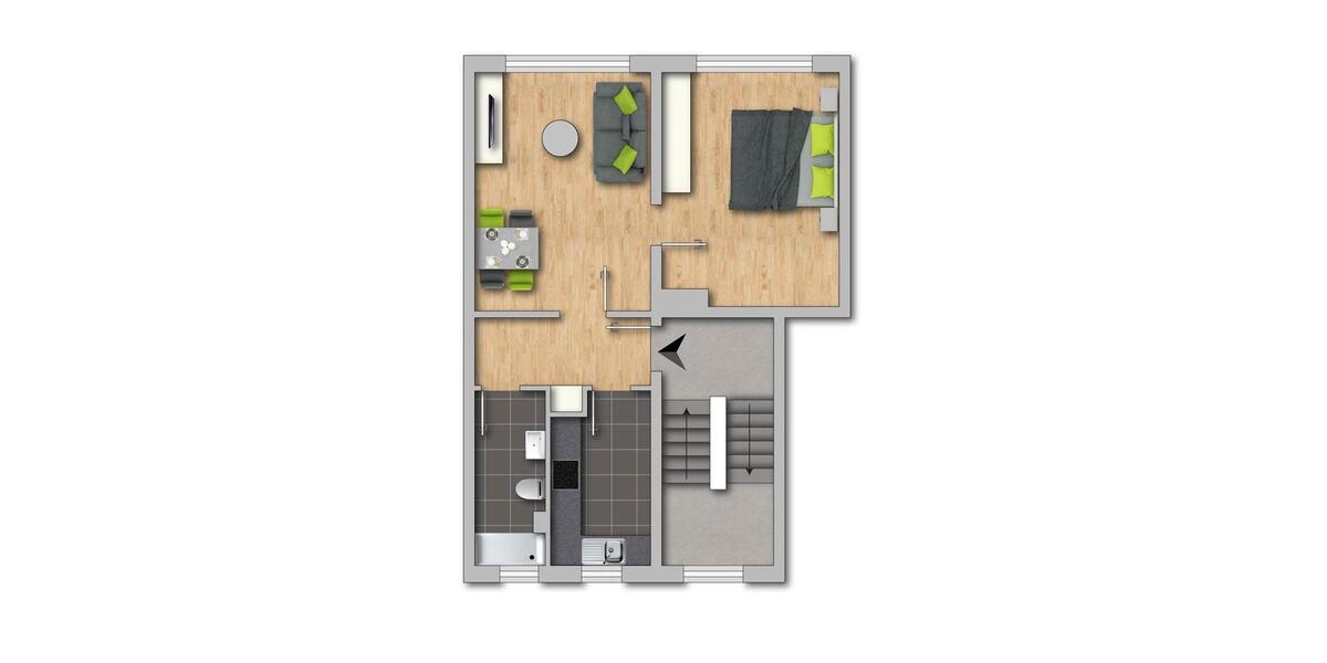 Etagenwohnung Lauchhammer - 2 Zimmer, 46 m&sup2;, 232&euro; | Angebot:19447562
