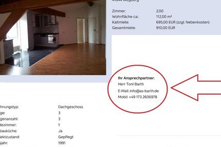 Wohnung Wegberg - 2 Zimmer, 70 m&sup2;, 695&euro; | Angebot:25102251