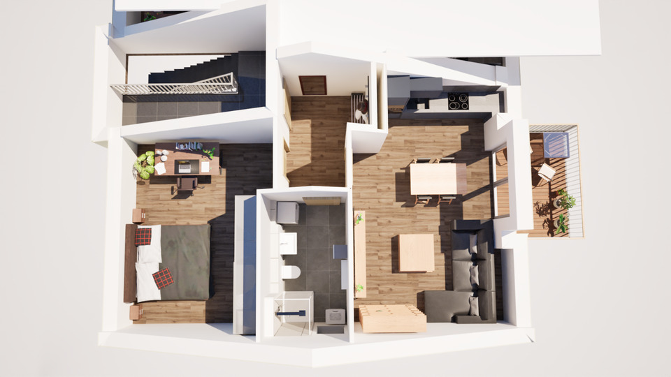 Etagenwohnung Regensburg Gallingkofen - 2 Zimmer, 62 m&sup2;, 1.125&euro; | Angebot:25370347