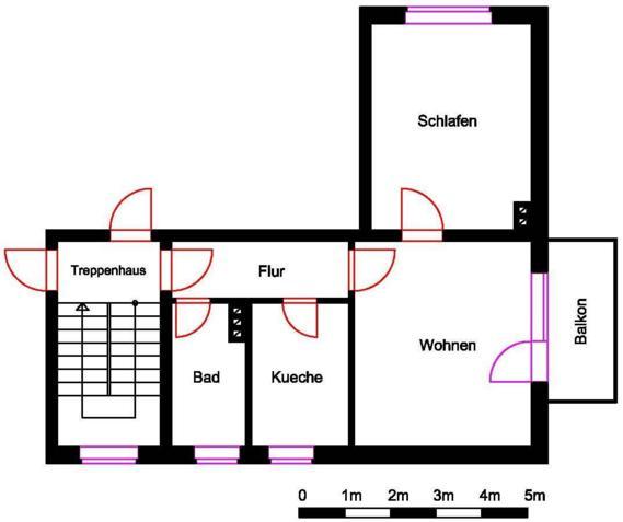 Etagenwohnung Harztor - 2 Zimmer, 49 m&sup2;, 375&euro; | Angebot:26563051