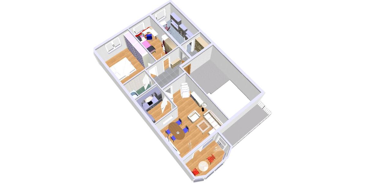 Etagenwohnung Neubrandenburg - 4 Zimmer, 80 m&sup2;, 640&euro; | Angebot:23971442