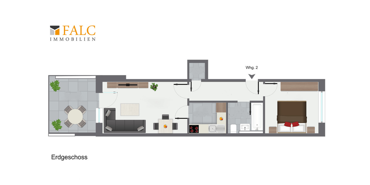 Erdgeschoßwohnung Bad Iburg - 2 Zimmer, 47 m&sup2;, 520&euro; | Angebot:26655537