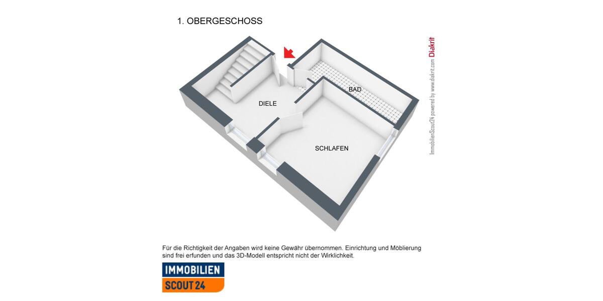 Maisonette Wohnung auf 4-Seitenhof 2 zimmer