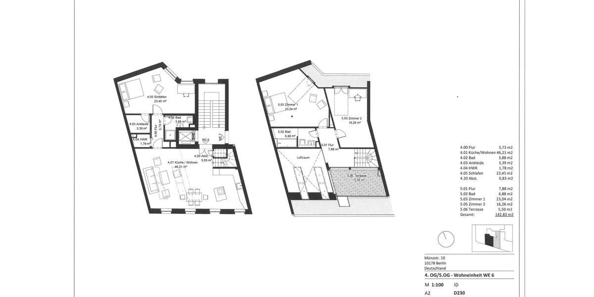 Dachgeschoßwohnung Berlin - 4 Zimmer, 143 m&sup2;, 4.267&euro; | Angebot:26535506