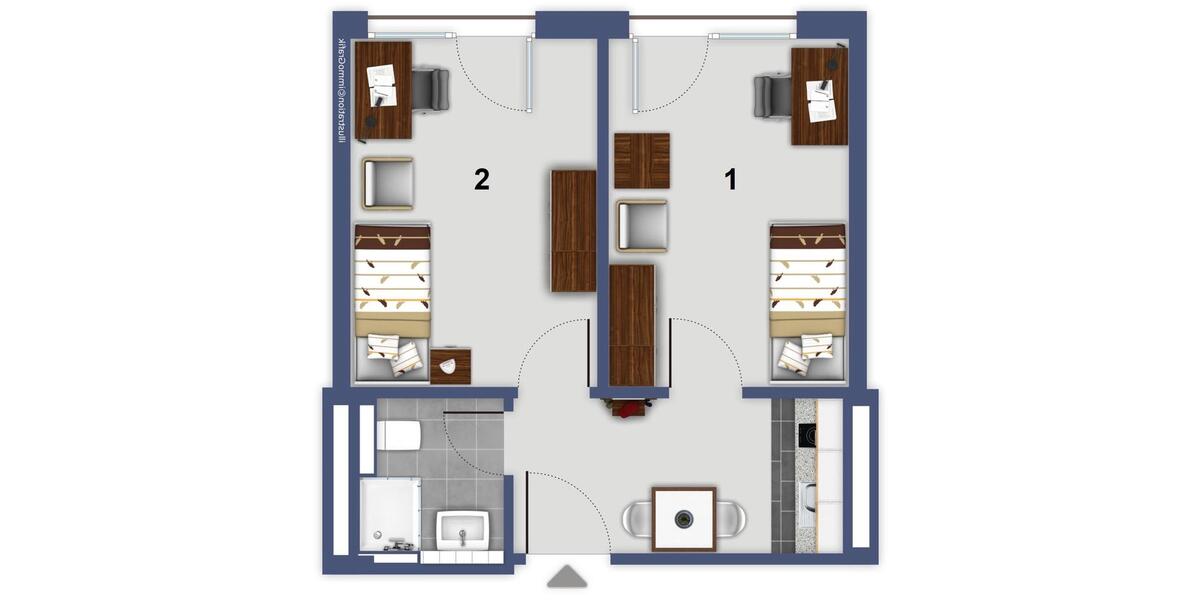Zimmer in 2er Männer-WG (beide Zimmer verfügbar) 1 zimmer