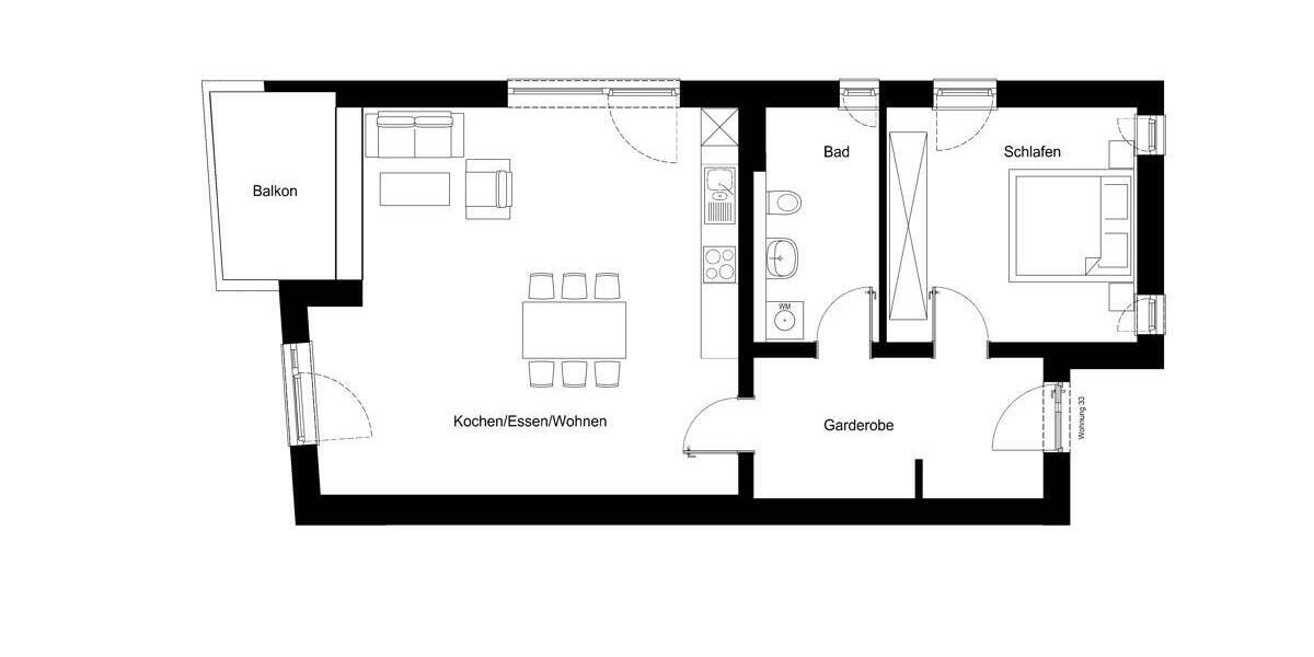 Etagenwohnung Deggendorf - 2 Zimmer, 74 m&sup2;, 950&euro; | Angebot:23947418