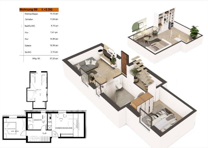 kernsanierte 3-Zimmer-Wohnung