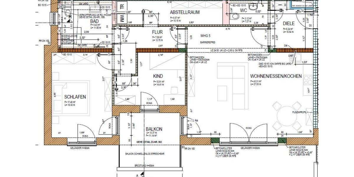 Etagenwohnung Wadern - 3 Zimmer, 106 m&sup2;, 1.200&euro; | Angebot:21428220