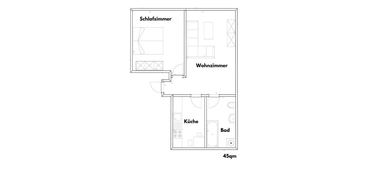 Dachgeschoßwohnung Mühlhausen (Thüringen) - 2 Zimmer, 45 m&sup2;, 250&euro; | Angebot:25537835
