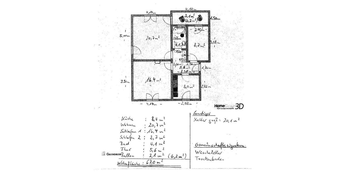 Moderne, helle 3 Zimmerwohnung mit Balkon, in kleiner Wohnanlage 3 zimmer