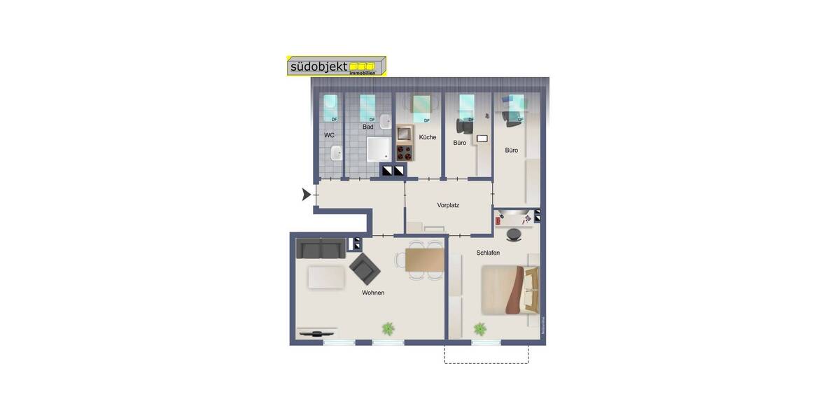Etagenwohnung Stuttgart Bad Cannstatt - 4 Zimmer, 76 m&sup2;, 1.100&euro; | Angebot:26806574