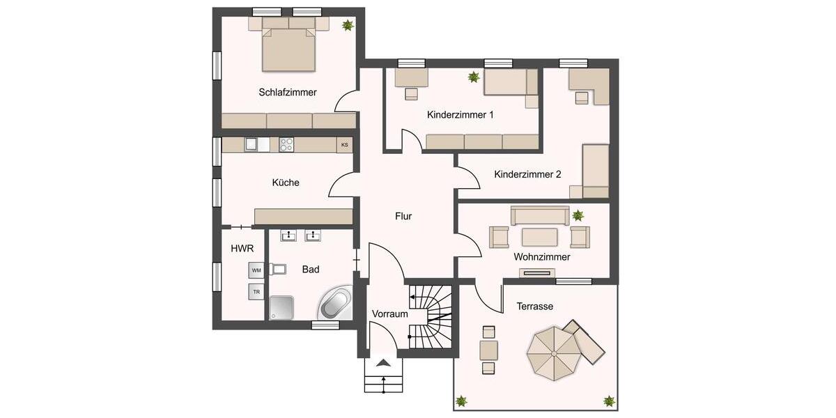 Terrassenwohnung Delitzsch - 4 Zimmer, 160 m&sup2;, 1.418&euro; | Angebot:26692355