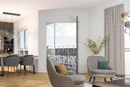 Dachgeschoss-Wohnung mit Sonnen-Loggia | Wannenbad | Smart-Home | Tiefgarage | Aufzug
