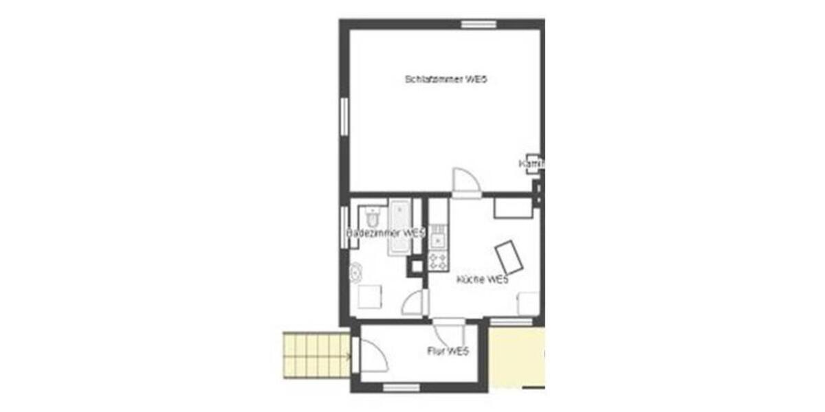 Etagenwohnung Krakow am See - 1 Zimmer, 49 m&sup2;, 320&euro; | Angebot:24813950