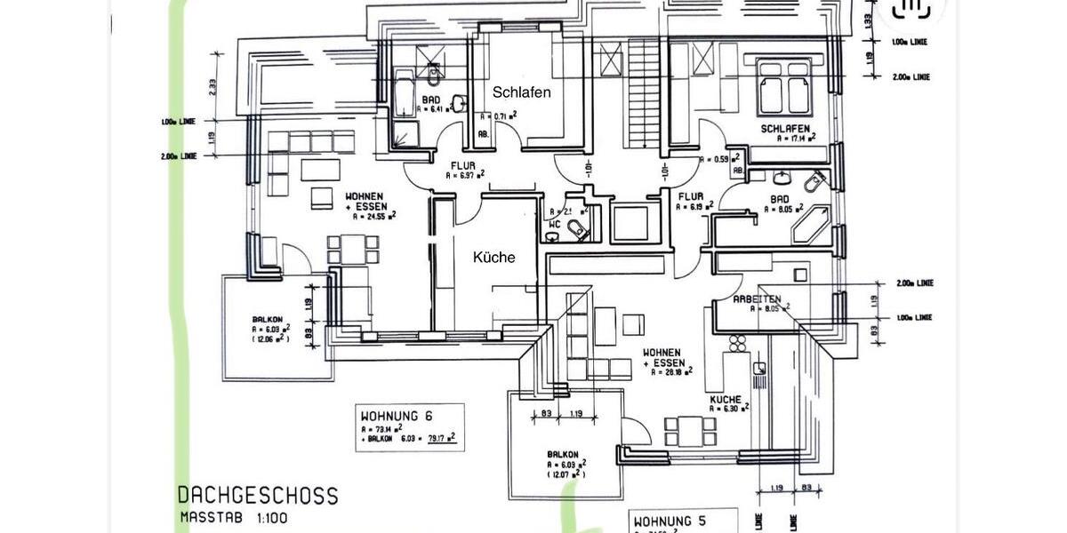 Dachgeschoßwohnung Bad Oeynhausen Rehme - 2 Zimmer, 80 m&sup2;, 820&euro; | Angebot:26297454