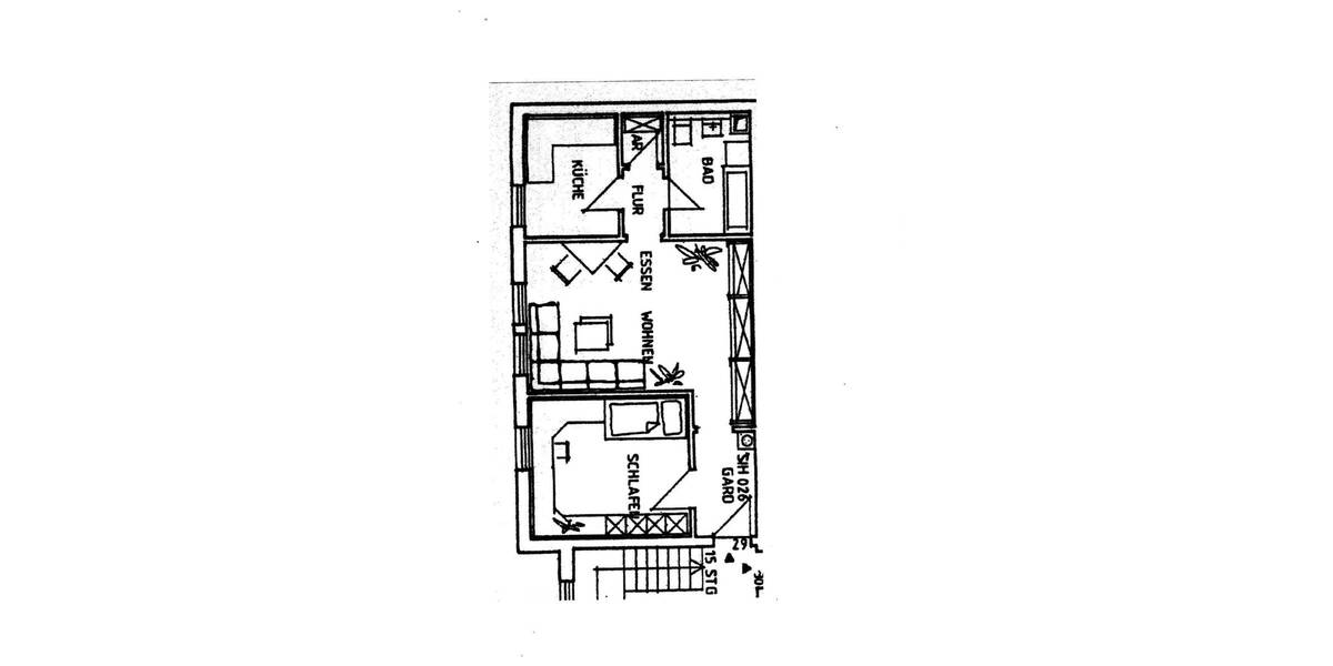 Etagenwohnung Sonneberg Bettelhecken - 2 Zimmer, 53 m&sup2;, 320&euro; | Angebot:26834248