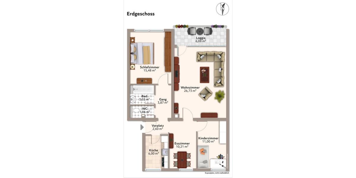 Hochparterre Grafing bei München - 3.5 Zimmer, 84 m&sup2;, 1.270&euro; | Angebot:25987706