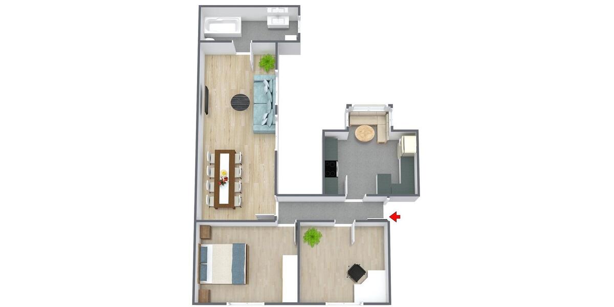 Erdgeschoßwohnung Nackenheim - 3 Zimmer, 80 m&sup2;, 1.000&euro; | Angebot:25790568