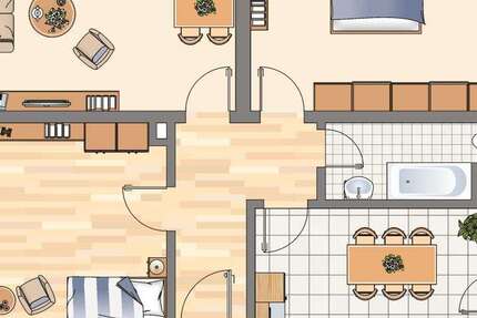 Wohnung Bochum Innenstadt - 3 Zimmer, 85 m&sup2;, 749&euro; | Angebot:27235686