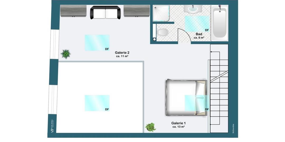Maisonettenwohnung Werder (Havel) - 2 Zimmer, 80 m&sup2;, 1.600&euro; | Angebot:23688788