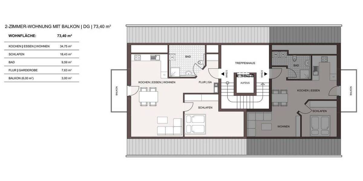 Etagenwohnung Heldenstein Goldau - 2 Zimmer, 73 m&sup2;, 920&euro; | Angebot:26824389