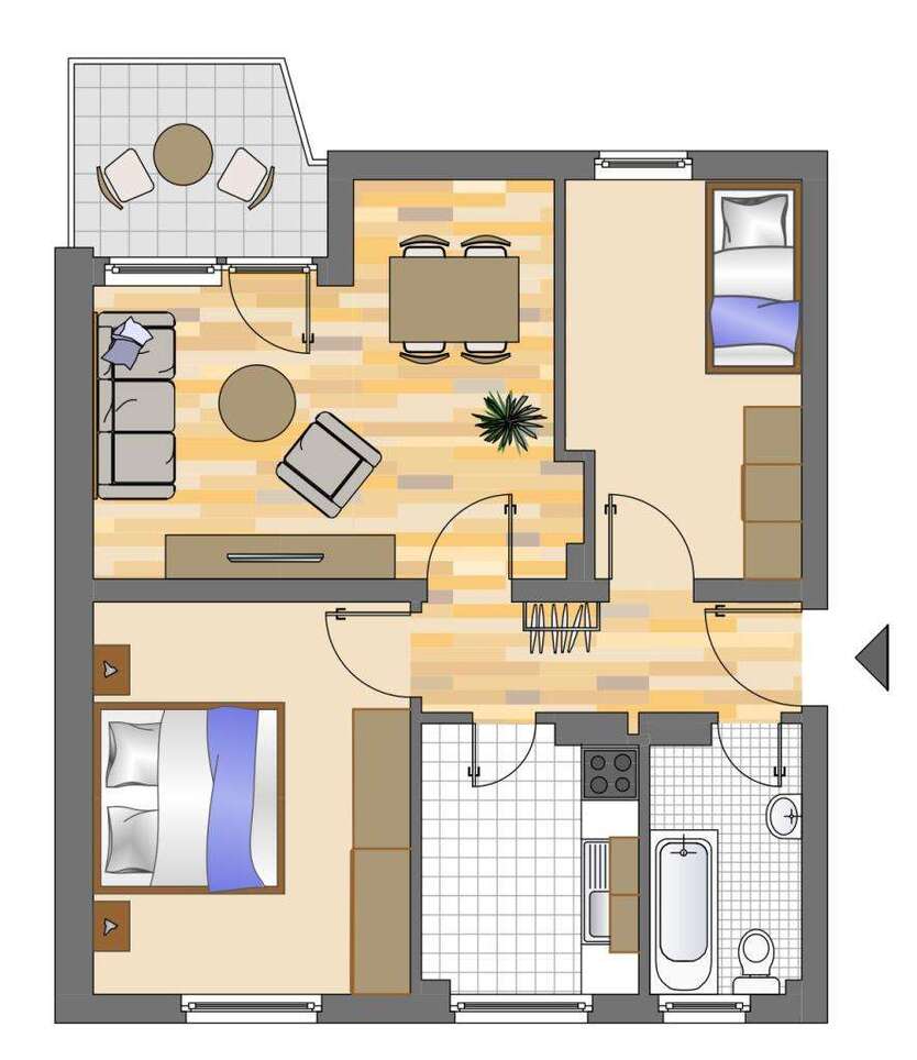 Wohnung zum Mieten in Siegen 339 € 58.88 m² 3 zimmer