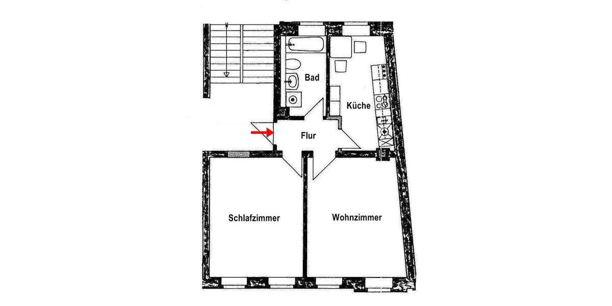 Etagenwohnung Frankenberg (Sachsen) - 2 Zimmer, 56 m&sup2;, 320&euro; | Angebot:26459490