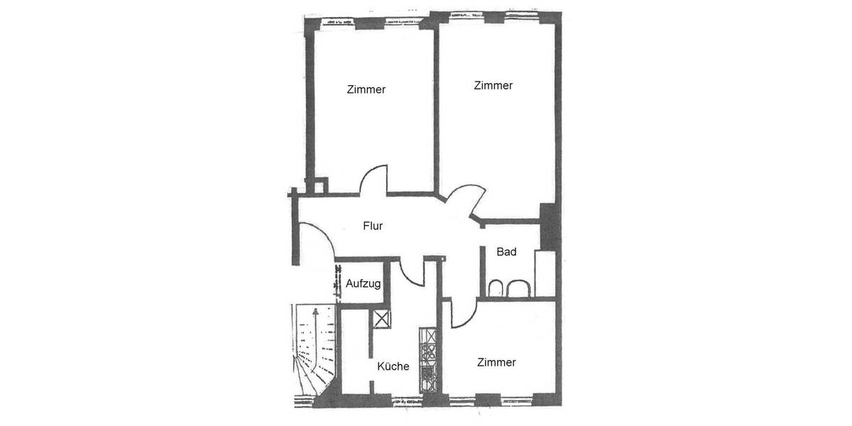 Etagenwohnung Leipzig Zentrum-Ost - 3 Zimmer, 93 m&sup2;, 925&euro; | Angebot:26763991