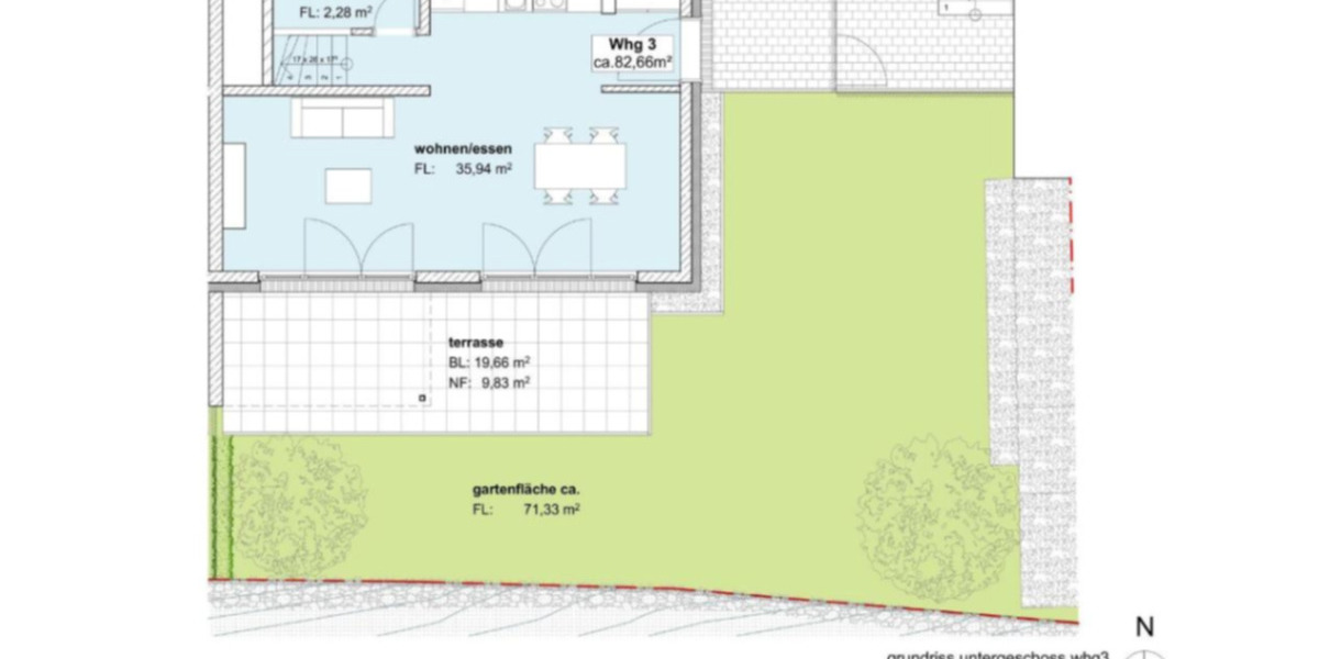 Erdgeschoßwohnung Ingolstadt - 3 Zimmer, 88 m&sup2;, 1.565&euro; | Angebot:25163835