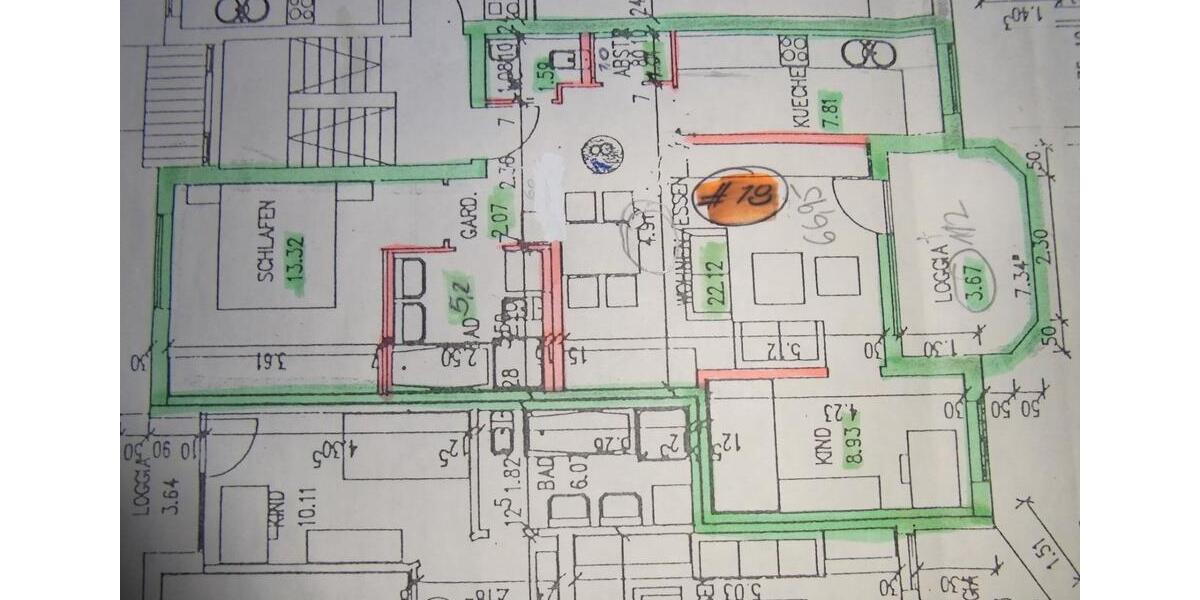 Etagenwohnung Freiberg am Neckar - 3 Zimmer, 68 m&sup2;, 850&euro; | Angebot:26515626