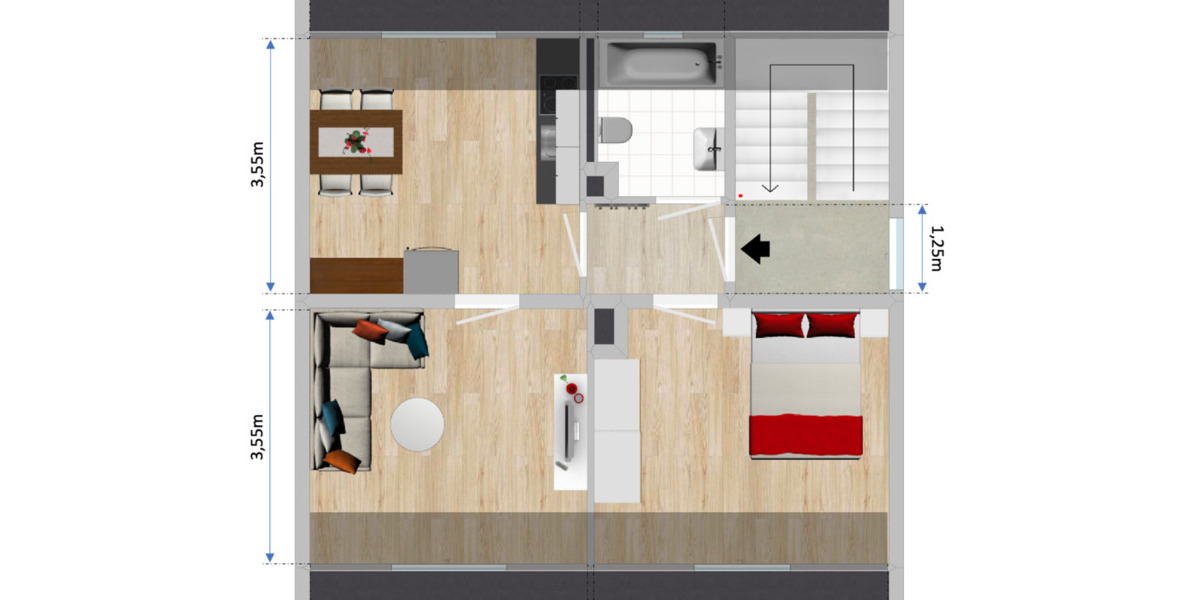 Dachgeschoßwohnung Hilden Kalstert - 2 Zimmer, 50 m&sup2;, 600&euro; | Angebot:25255176