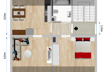 Wohnung Hilden Kalstert - 2 Zimmer, 50 m&sup2;, 600&euro; | Angebot:25255176