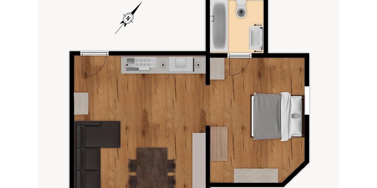 2ZKB - ruhige helle Studiowohnung in Mainz - Voll ausgestattet! 2 zimmer