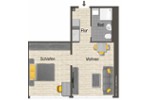 Etagenwohnung Neubrandenburg - 2 Zimmer, 39 m&sup2;, 294&euro; | Angebot:25269395